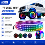 Custom RGB LED flagpole whip light, 12V IP65 waterproof, suitable for UTV, ATV, off-road dune shooting, and remote dual control via APP - RB格, Customized