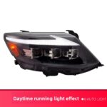 Upgraded LED headlight assembly for Toyota Prado J120 2003-2009 2700/4000. Includes laser LED DRL projection headlights - headlights + xenon high/low beam kit + halogen auxiliary high beam. - Image 2