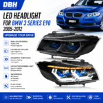 Upgraded RGB LED taillights for BMW E90 2009-2012, app-controlled multi-color DRL sequential turn signals, plug and play - RB格