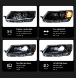 Suitable for Volkswagen 11-13 Touareg headlight assembly upgrade with LED daytime running lights, bi-xenon projector headlights - cool white - Image 3
