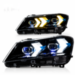 LED headlight assembly with projection lens, suitable for 2010-2013 BMW X3 F25. Factory direct sales auto parts - yellow, correct.