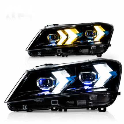 LED headlight assembly with projection lens, suitable for 2010-2013 BMW X3 F25. Factory direct sales auto parts - yellow, correct.