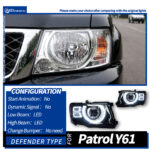 High-quality LED headlights for Nissan GT-R R35 2008-2023 models, dual LED projection lenses, plug-and-play DRL sequential turn signals - natural white, left/right. - Image 7