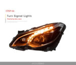 Suitable for Mercedes GLA X156 2016-2020 models, retrofitting with new LED projector headlights, including daytime running lights and turn signals - Natural White. - Image 2