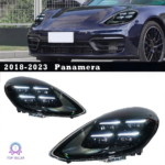Taillights for 2010-2016 Porsche Panamera, including the 970 modified version and 971 LED turn signals. - Red, 2010-2013 model 970.1 (requires handlebar replacement)