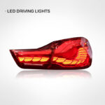 Upgraded taillight assemblies for 2010-2017 BMW X3 F25 models, featuring new LED daytime running lights and sequential turn signals. - Applicable to both old and new taillights for 2010-2017 BMW X3 models. - Image 2