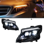Suitable for 2010-2013 Mercedes-Benz E-Class W212 headlight assemblies, for retrofitting with LED dual-lens lights - cool white.