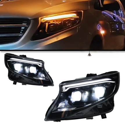 Suitable for 2010-2013 Mercedes-Benz E-Class W212 headlight assemblies, for retrofitting with LED dual-lens lights - cool white.