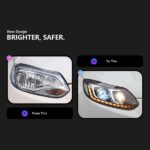Ford Ranger T6 Raptor Headlights 2012-2014, with DRLs and Sequential Turn Signals, All LED Car Headlights, Plug and Play - Cool White, Left + Right - Image 3