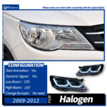 LED headlight assembly for Volkswagen Passat 2019-2021 models, with sequential turn signals and laser projection lenses - multi-color, full LED. - Image 5