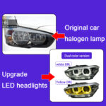 DBH Automotive Parts Tri-color Headlights for BMW 3 Series E90 Snake Eye Upgrade - Yellow, White, and Amber Assembly Headlights - Without AFS - Image 7