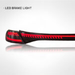 LED taillight assembly for Honda Fit GK5 (2014-2019 models) - Sequence: Turn signals, daytime running lights, rear lights - Black - Image 4