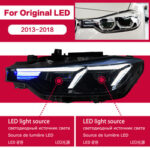 Headlight assembly suitable for BMW 3 Series F30 F35 2012-2018 models, blue-eye LED DRL sequential turn signals, Bi-LED projector - HID xenon, suitable for halogen lamps. - Image 7