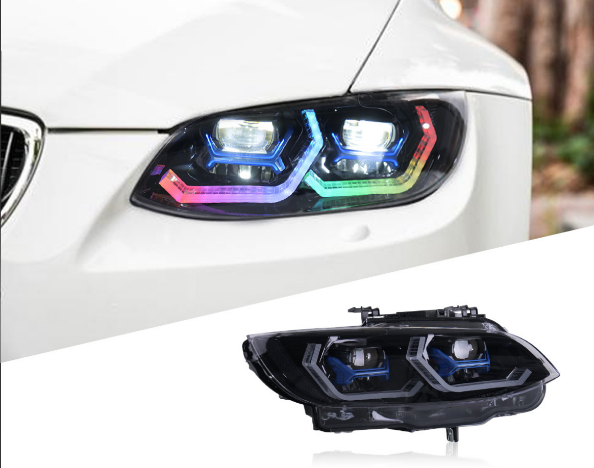 H449a9125ac4f4d78a2336faf0aaf1bb2z Suitable for headlight assemblies of 2006-2012 BMW M3 E92 models. Compatible with LED lenses, xenon headlights, turn signals, and hazard lights. - Vehicles equipped with automatic adjustment function. - Image 1