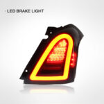 Taillight assembly for Alfa Romeo Giulia Stelvio 2016-2023 models, upgrade with new LED sequential turn signals and brake lights, plug and play - red, left. - Image 4