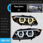 LED dual-color variable gold angel eye headlight assembly, suitable for BMW 3 Series E90 M5 style lightning headlights - original xenon headlights - Image 7