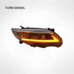 Headlight assembly for 2017 Toyota Corolla: LED DRL turn signals, projector xenon lights - white, component + LED high/low + LED auxiliary. - Image 3