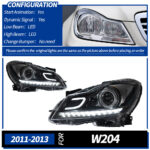 LED Dynamic Taillights for Mercedes-Benz GLK X204 2009-2012 Cars F34 Automotive Lighting Accessories - Red, Left + Right - Image 6