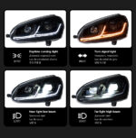 Suitable for Volkswagen Passat B7 headlights 2012-2016 Passat European LED DRL Hid headlights with angel eye bi-xenon beam attachments - Image 3