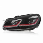 Suitable for Volkswagen Golf 6 taillight assembly, high-spec 6 taillight retrofit, flowing turn signals, brake lights, flowing turn signals - black - Image 9
