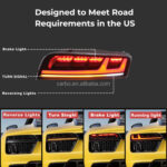 LED taillight upgrade kit for Audi A6, A6L, and C7 models (2012-2015), used to upgrade older models to the new specifications - taillight assembly, red. - Image 5
