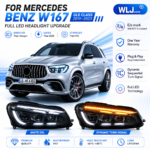 Plug and play compatible with headlight assemblies for Mercedes-Benz C-Class W204 2007-2010 models, upgrading LED projection lens sequential turn signals (DRL).