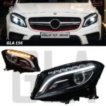New high-end LED transparent blacked-out taillight assembly suitable for Mercedes-Benz V-Class V260 original car high-end LED retrofit - Red, Left + Right