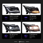 Upgrade your Chevrolet Cruze headlight assembly (2009-2014) to BMW 5 Series LED daytime running lights and turn signals. - Car Lights - Image 2