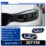 LED headlight assemblies suitable for BMW 5 Series 2010-2013 aftermarket F10/F18 xenon D2S new 525/520/528/530 angel eye DRL headlights. - Image 8
