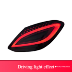 Mercedes-Benz S-Class Coupe Taillight Assembly W217 Retrofitted with New LED Daytime Running Lights, Brake Lights, and Turn Signals 12V 6000W - LED Tail Light Smoked Black Version (Single Side) - Image 4