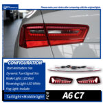 Upgrade to LED taillights with sequential turn signals - left + right - suitable for 2003-2012 Audi A3 models. Original 2008-2012 models. - Image 5
