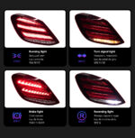 Taillight modification for 2015-2021 Mercedes-Benz C-Class W205 models: Maybach diamond taillights, LED daytime running lights, and turn signals - Pre-LCI - Image 3