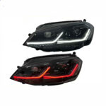 Suitable for 2013-2017 Volkswagen Golf 7 upgrades to G22 dual-color LED projector headlight assemblies, with high-brightness daytime running lights - dual-color