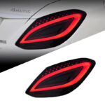 Mercedes-Benz S-Class Coupe Taillight Assembly W217 Retrofitted with New LED Daytime Running Lights, Brake Lights, and Turn Signals 12V 6000W - LED Tail Light Smoked Black Version (Single Side)