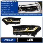 Suitable for upgrading BMW 1 Series F20 2012/2014 headlight assemblies with square LED lenses, including 6000K daytime running lights (12V, dual-mount), compatible with original xenon headlights. - Image 8