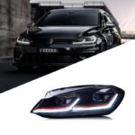 LED headlight assembly for Volkswagen Passat B7 2011-2016 models, DRL concealed design LED headlights, car styling - single unit.