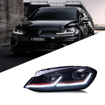 LED headlight assembly for Volkswagen Passat B7 2011-2016 models, DRL concealed design LED headlights, car styling - single unit.