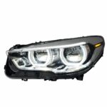 Retrofit LED projection headlights for 2014-2021 BMW MINI F56, RGB sequential start lights - yellow - Image 4