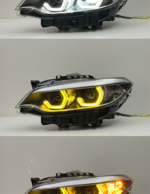 LED continuous turn signal headlight assembly upgrade suitable for 2005-2012 BMW 3 Series E90 vehicles - original xenon headlights. - Image 4