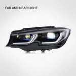 New Mini R50 headlight assembly with LED daytime running lights, sequential turn signals, 12V ABS material, compatible with R50/R52/R53 - R50 / R52 / R53 full LED headlights (single side). - Image 4