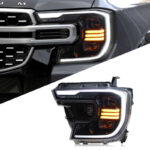 LED headlight assembly for Ford Mondeo 2017-2021 models, LED projection lens, sequential turn signals - not daytime running lights, left-hand drive, 55 watts. - Image 6