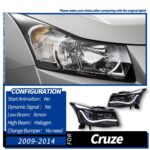 Dedicated 06-10 Chevrolet Aveo 12V 30W LED headlight assembly upgrade with three-eye design - one pair of three-cover headlights - Image 6