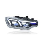 Headlight assembly suitable for BMW 3 Series F30 F35 2012-2018 models, blue-eye LED DRL sequential turn signals, Bi-LED projector - HID xenon, suitable for halogen lamps. - Image 2