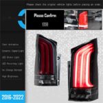 Suitable for Mercedes-Benz V-Class V260 factory high-end LED retrofit. New LED transparent black rear light assembly. - Red - Image 7