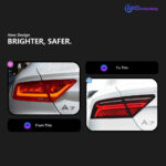 Factory direct sales of Audi A5 direct-plug taillight retrofit, 08-16 RS 12-16 upgrade with new 12V voltage - Left + Right, 08-12 original halogen. - Image 2