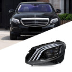 High-end LED 12V daytime running lights and turn signals with lenses suitable for 2012-2017 Mercedes-Benz CLS models, W218 upgrade, white; CLS upgraded high-end headlights - single side. - Image 7