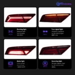 Factory direct sales of Audi A5 direct-plug taillight retrofit, 08-16 RS 12-16 upgrade with new 12V voltage - Left + Right, 08-12 original halogen. - Image 3