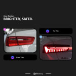 Upgrade to LED taillights with sequential turn signals - left + right - suitable for 2003-2012 Audi A3 models. Original 2008-2012 models. - Image 2