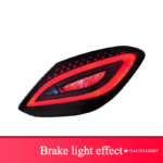 Mercedes-Benz S-Class Coupe Taillight Assembly W217 Retrofitted with New LED Daytime Running Lights, Brake Lights, and Turn Signals 12V 6000W - LED Tail Light Smoked Black Version (Single Side) - Image 2