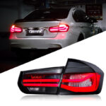 Suitable for retrofitting 3 Series F30 and F35 taillight assemblies with LED guide lights and red lens driving lights - brand new LED Taillight (Single Side), black